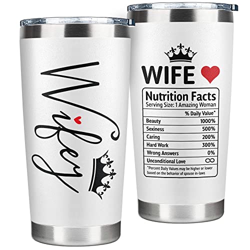 Wife Gifts from Husband - Gifts for Wife - Wedding Anniversary, Birthday Gifts for Wife, Mothers Day Gifts - Romantic Gifts for Her, Funny I Love You Gifts for Her - Gift for Wife - 20 Oz Tumbler