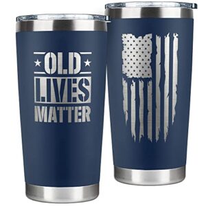 gifts for men - mens gifts for grandpa, him, dad, husband - 40th, 50th, 70th, 80th funny birthday gifts for men - retirement gifts for men - grandpa gifts, dad gifts - 20 oz coffee tumbler for men