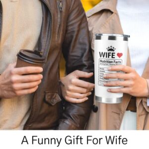 Wife Gifts from Husband - Gifts for Wife - Wedding Anniversary, Birthday Gifts for Wife, Mothers Day Gifts - Romantic Gifts for Her, Funny I Love You Gifts for Her - Gift for Wife - 20 Oz Tumbler