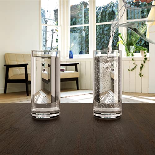 Highball Drinking Glasses Set of 4, Lead-Free Water Glasses. 13oz Tall Drink Glasses for Tom Collins, Mojito, Mixed Drink. kitchen and bar Cocktail Glass Cups Set-, Clear Glassware Sets