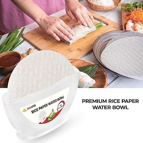 ASIADELI Premium Rice Paper Water Bowl - Water Bowl for soaking Rice Paper (bowl 23cm) (Bowl 10.7 inches)