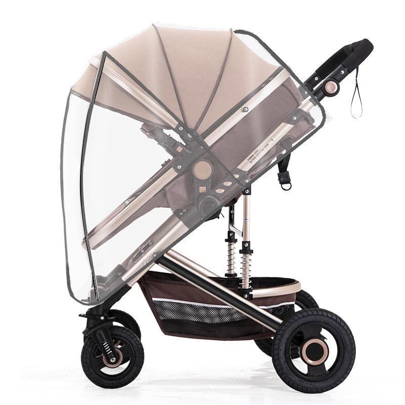 Winter Baby Stroller Cover, Universal Stroller Windshield Rain Cover to Keep Warm in Winter, Baby Travel Weather Shield Stroller Cover for Pushchair (Transparent EVA)