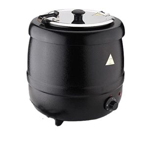 Commercial Soup Kettle Warmer,11 Qt Countertop Food Kettle Warmer, Black Iron Shell