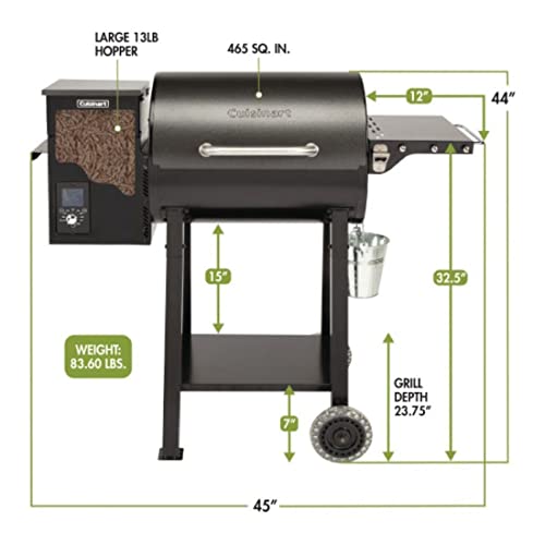 Cuisinart CPG-465 Portable Wood Pellet Grill & Smoker & Char-Grill & Camp Chef Competition Blend BBQ Pellets, Hardwood Pellets for Grill, Smoke, Bake, Roast, Braise and BBQ, 20 lb. Bag