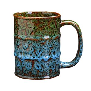 coffee mug,20 oz coffee cups ceramic tea cup large coffee mug for office and home - dishwasher and microwave safe novelty coffee mugs, 1pcs. (blue)