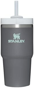 stanley quencher h2.0 flowstate stainless steel vacuum insulated tumbler with lid and straw for water, iced tea or coffee, smoothie and more, charcoal, 20 oz