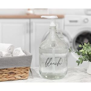 Darware Gallon Bleach Pump Bottle; Big Laundry/Cleaning Pump Dispenser Jug