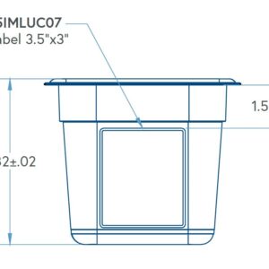 Carlisle FoodService Products StorPlus Plastic 1/6 Food Pan with Integrated Label For Restaurants, 2.5 Quarts, Clear