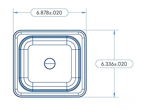 Carlisle FoodService Products StorPlus Plastic 1/6 Food Pan with Integrated Label For Restaurants, 2.5 Quarts, Clear