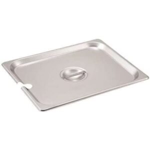 half size slotted stainless steel steam table pan cover