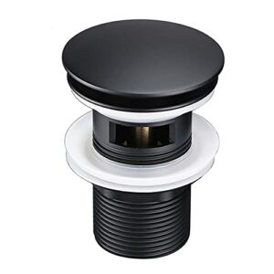 LMMDDP Matte Brass Black Bathroom Basin Sink Up Drainage Round Easy To Clean Bathroom Hotel Sink