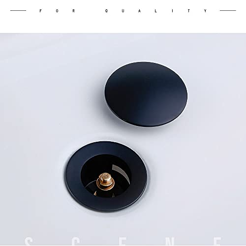 LMMDDP Matte Brass Black Bathroom Basin Sink Up Drainage Round Easy To Clean Bathroom Hotel Sink