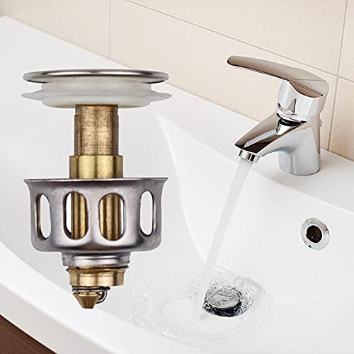 LMMDDP Bathroom Basin Drain Filter Universal Wash Basin Bounce Drain Filter Sink Drain Antiodor Vanity Stopper Basin Bounce Filter Core