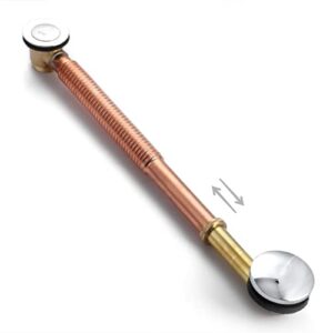 LMMDDP 1PC Copper Rotary Bathtub Drain Water Removal Device Sewer Pipe Bathtub Drain Bath Waste and Overflow Floor Drain (Size : D)