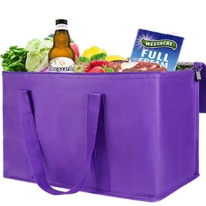insulated reusable grocery bag,insulated food delivery bag, durable, heavy duty, large size, stands upright, collapsible, sturdy zipper, reusable and sustainable tote bag, lightweight medium suitable for diy, advertising, promotion, gift, activity