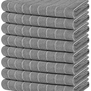 AIDEA Microfiber Kitchen Towels-8Pack, 15”x25”, Super Soft and Absorbent, Multi-Purpose Microfiber Dish Towels for Home, Kitchen-Grey