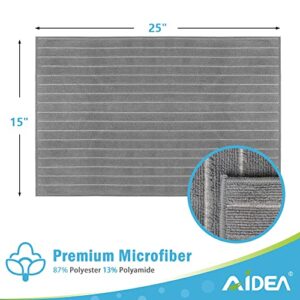 AIDEA Microfiber Kitchen Towels-8Pack, 15”x25”, Super Soft and Absorbent, Multi-Purpose Microfiber Dish Towels for Home, Kitchen-Grey