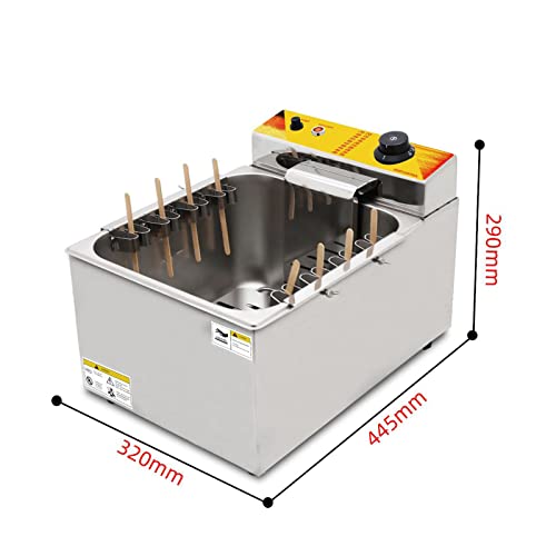 Koalalko Commercial Korean Cheese Hot Dog Fryer 8 Hooks Catering Equipment Corn Dog Electric Deep Fryers Making Machine