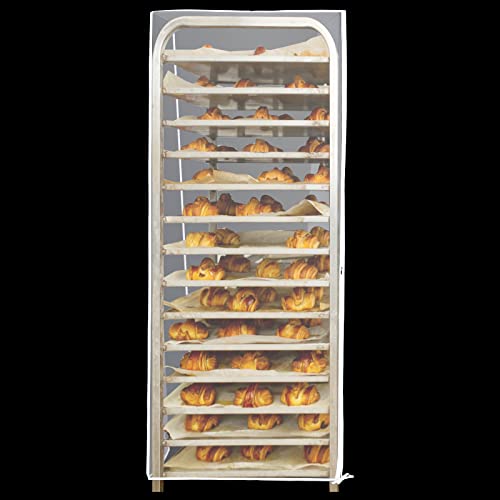 Bun Pan Rack Cover Bakers Rack Cover 20 Tier Sheet Pan Rack Cover for Home Kitchen Restaurant Bakery 28" L x 23" W x 61" H, Clear (1 Pc)