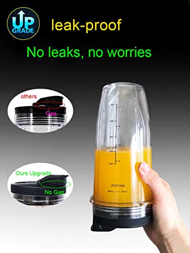 [ New Model] Replacement blender Blade and 24oz cups Accessories, Only Compatible with Nutri Ninja Foodi Power Blender SS150,SS151,SS300, SS350,SS351, SS351TGT, CO351B, SS100, SS101, SS101C, CO101B