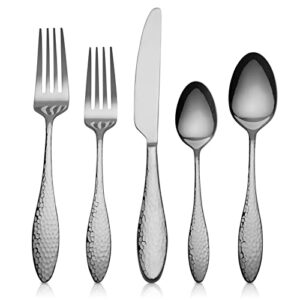 alata emma 20-piece silverware set,18/10 stainless steel flatware set,service for 4,mirror polished cutlery set,dishwasher safe