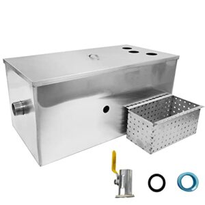 ihayner 25lbs commercial grease traps interceptor grease trap 13gpm stainless steel grease trap for kitchen restaurant