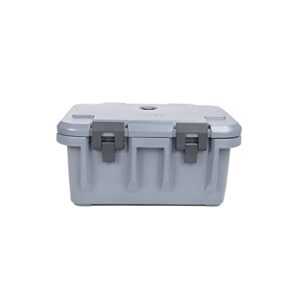 Jiwins Insulated Food Pan Carrier, Top-Load Food Pan Carrier, Stackable, for Restaurant Canteen, Gray, Suitable for 8" Deep Pans