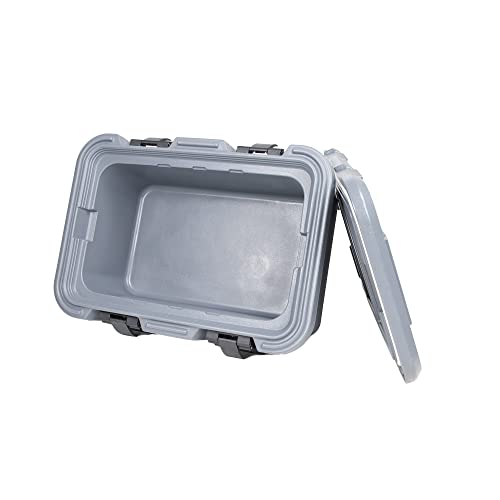 Jiwins Insulated Food Pan Carrier, Top-Load Food Pan Carrier, Stackable, for Restaurant Canteen, Gray, Suitable for 8" Deep Pans