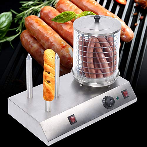 Electric Hot Dog Steamer 408W 110V, Stainless Steel Steamer and Bun Warmer, Commercial Hot Dog Machine, Electric Hot Dog Machine for Hot Dogs, Egg Rolls, Sausages