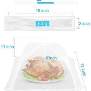 Comforer 4 Pack Food Cover Mesh Food Tent, 2 * 17 Inches and 2 * 14 Inches, Pop-Up Umbrella Screen Tents, Collapsible and Reusable Patio Net for BBQ, Picnics, Parties, Camping, Outdoor