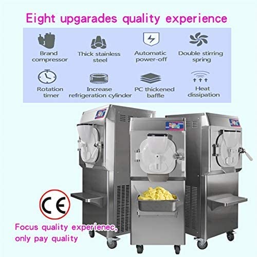 Kolice Commercial ETL certificate Hard ice Cream Machine, Gelato Hard ice Cream Making Machine, Italian Ice Machine, Hard ice Cream Maker, Batch Freezer-Italy Designed Extra Strong Door, 9-11 gal per Hour