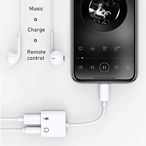 iPhone Headphones Adapter, 3 Pack [Apple MFi Certified] Lightning to 3.5mm Headphone/Earphone Aux Audio + Charge Jack Adapter Dongle Splitter Compatible with iPhone 14 13 12 11 XS XR X 8 7 6 iPad