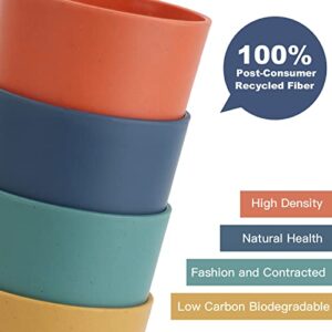 Homienly Wheat Straw Cups 8 PCS Plastic Cups Unbreakable Drinking Cup Reusable Dishwasher Safe Water Glasses with 4 Colors (20 OZ)