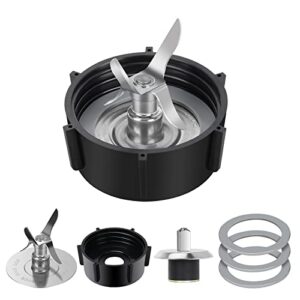 for oster blender replacement parts with gasket 6 pieces for oster blender ice blade, black 4961 and jar base bottom 4902 compatible with aspas para licuadora oster and osterizer classic blender parts