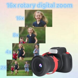 COSMER Kids DSLR Camera,Digital Video Camera for Kids with Rotable Zoom Lens,Best Christmas Birthday Gifts for 4 5 6 7 8 9 10 11Years Old Boys Girls,with 64G SD Card