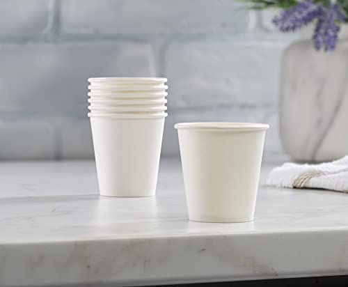 Prestee 1000 Pack 3oz Small Paper Cups - Disposable Paper Cups, Paper Coffee Cups for Espresso Hot Cups, Disposable Mini Bathroom Cups, Disposable Mouthwash Cups, Small Snack Cups for Water Small Cups