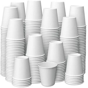 prestee 1000 pack 3oz small paper cups - disposable paper cups, paper coffee cups for espresso hot cups, disposable mini bathroom cups, disposable mouthwash cups, small snack cups for water small cups