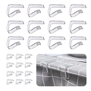 plastic tablecloth clips, transparent clear table cloth clips 24 pcs transparent table cloth holder clear table clips tablecloth cover clamp for picnic weddings home camping restaurant outdoor