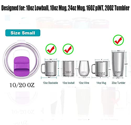 20oz Magnetic Tumbler Lid for YETI Rambler, Ozark Trail, and Old Style RTIC. Magnetic slider replacement, Magnetic Spill Proof Tumbler Cover included(5 Pack)