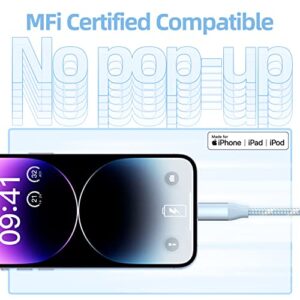 USB C to Lightning Cable 3 Pack 6FT Apple MFi Certified iPhone Charger Fast Charging Type c to Lightning Cable iPhone Fast Charger for iPhone 14 13 12 11 Pro Max Xr Xs 8 and More