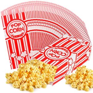 supwiser 100 pcs popcorn bags, 1 oz movie night paper popcorn bags bulk individual servings for popcorn machine kitchen party movie theater, carnival party, decorations supplies (100)