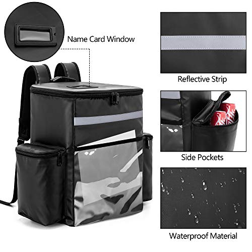 Trunab 31L Leakproof Food Delivery Backpack Waterproof Cooler Backpack for Beach, Picnic, Camping, Uber Eats, Doordash