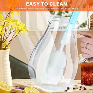 Glass Pitcher with Lid, 88 oz/2500ml Glass Water Pitcher with Precise Scale Line, Hot/Cold Water Jug, Iced Tea, Juice, Milk, Coffee, Lemonade Beverage Carafe with Lid