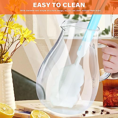 Glass Pitcher with Lid, 88 oz/2500ml Glass Water Pitcher with Precise Scale Line, Hot/Cold Water Jug, Iced Tea, Juice, Milk, Coffee, Lemonade Beverage Carafe with Lid