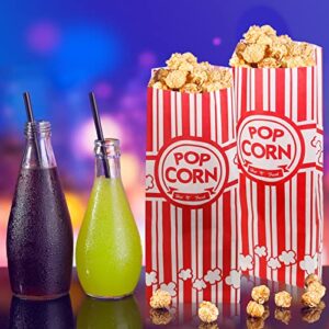 200 Pieces Popcorn Bags 2 Oz Disposable Paper Popcorn Bags Popcorn Machine Accessories for Movie Night, Carnival, Party, Theater, and Snack Bars