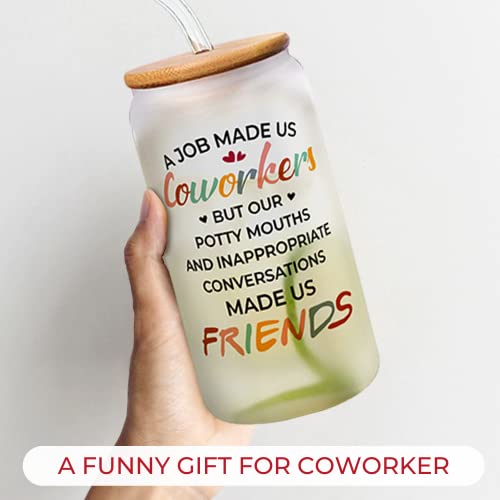 Coworker Gifts for Women - Farewell Gifts for Coworkers, Coworker Leaving Gifts for Women, Going Away Gift for Coworker, Goodbye Gifts for Coworkers, Friends - Appreciation Gifts - 16 Oz Can Glass