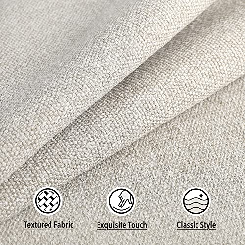 Tromlycs Chair Pads for Dining Chairs Cushions Kitchen 4 Pack Room Seat Indoor U Shaped Non Slip with Ties Set 16x17 Inch Farmhouse Light Linen