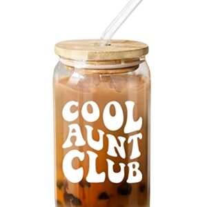 Aunt Gifts - Gifts For Aunt From Niece, Nephew - Birthday Gifts For Aunt, New Aunt, Aunties - Best Aunt Ever Gifts For Aunt, Aunt Announcement, Promoted To Aunt - 16 Oz Coffee Glass