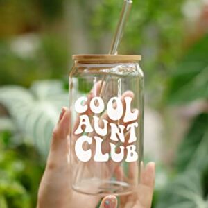 Aunt Gifts - Gifts For Aunt From Niece, Nephew - Birthday Gifts For Aunt, New Aunt, Aunties - Best Aunt Ever Gifts For Aunt, Aunt Announcement, Promoted To Aunt - 16 Oz Coffee Glass