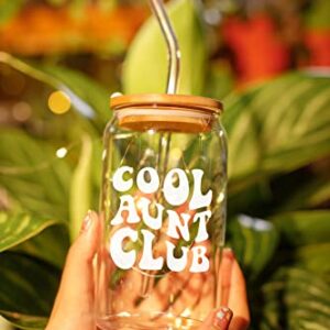 Aunt Gifts - Gifts For Aunt From Niece, Nephew - Birthday Gifts For Aunt, New Aunt, Aunties - Best Aunt Ever Gifts For Aunt, Aunt Announcement, Promoted To Aunt - 16 Oz Coffee Glass